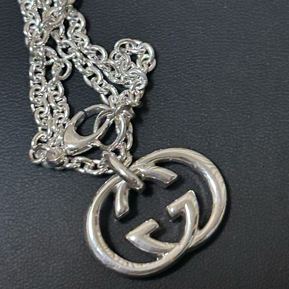 Gucci Sterling Silver Interlocking Double Gg Logo… - image 8